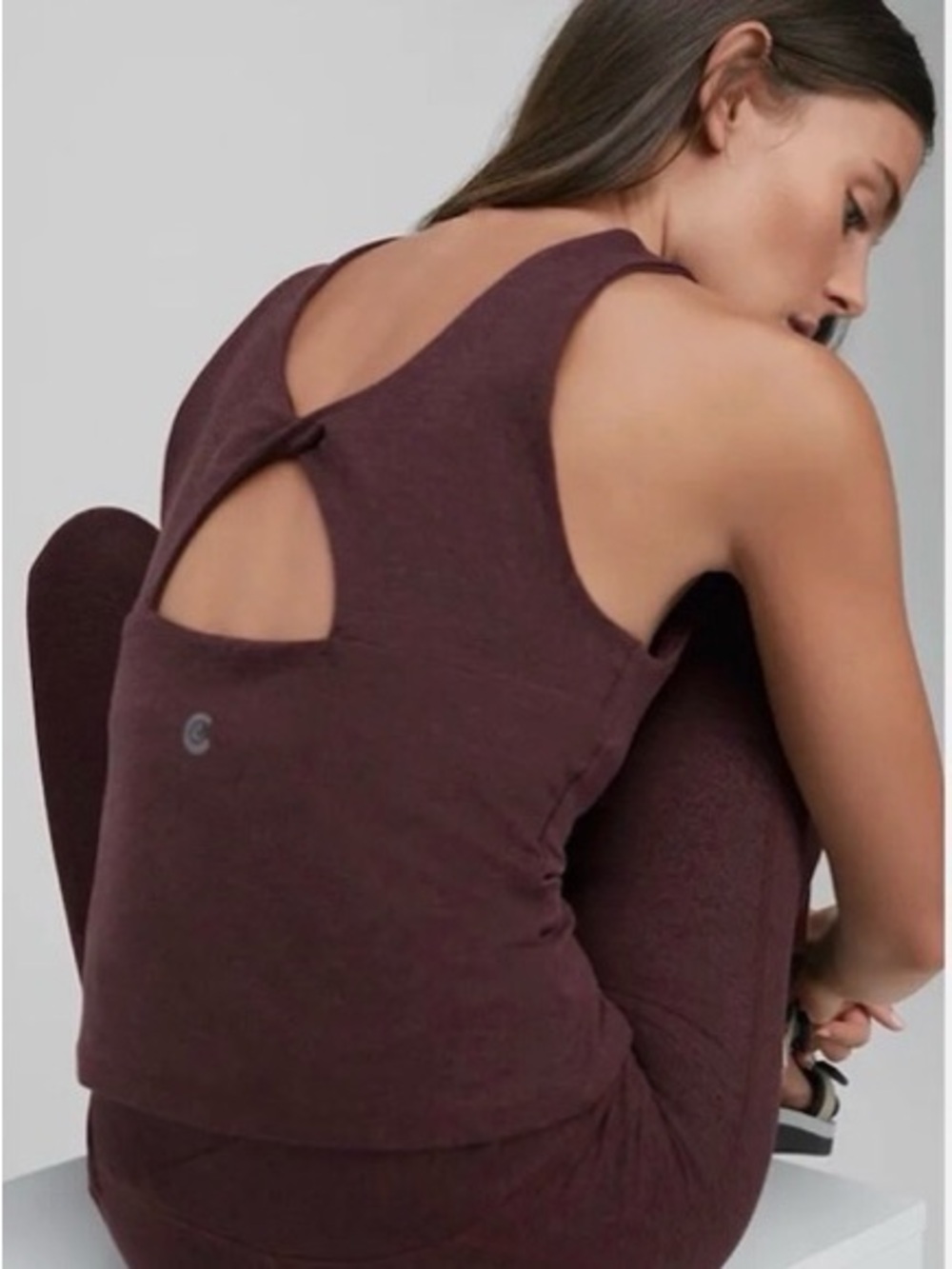 Calme by Johnny Was Sleeveless Relaxed Tank Top - Deep Plum